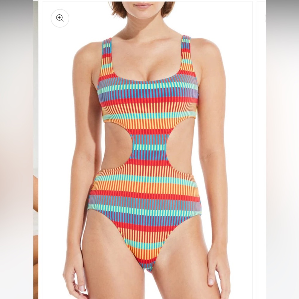 NWT‎ SOLID & STRIPED: Revolve Brand! The Sarah Mosaic Cutout One Piece Swimsuit